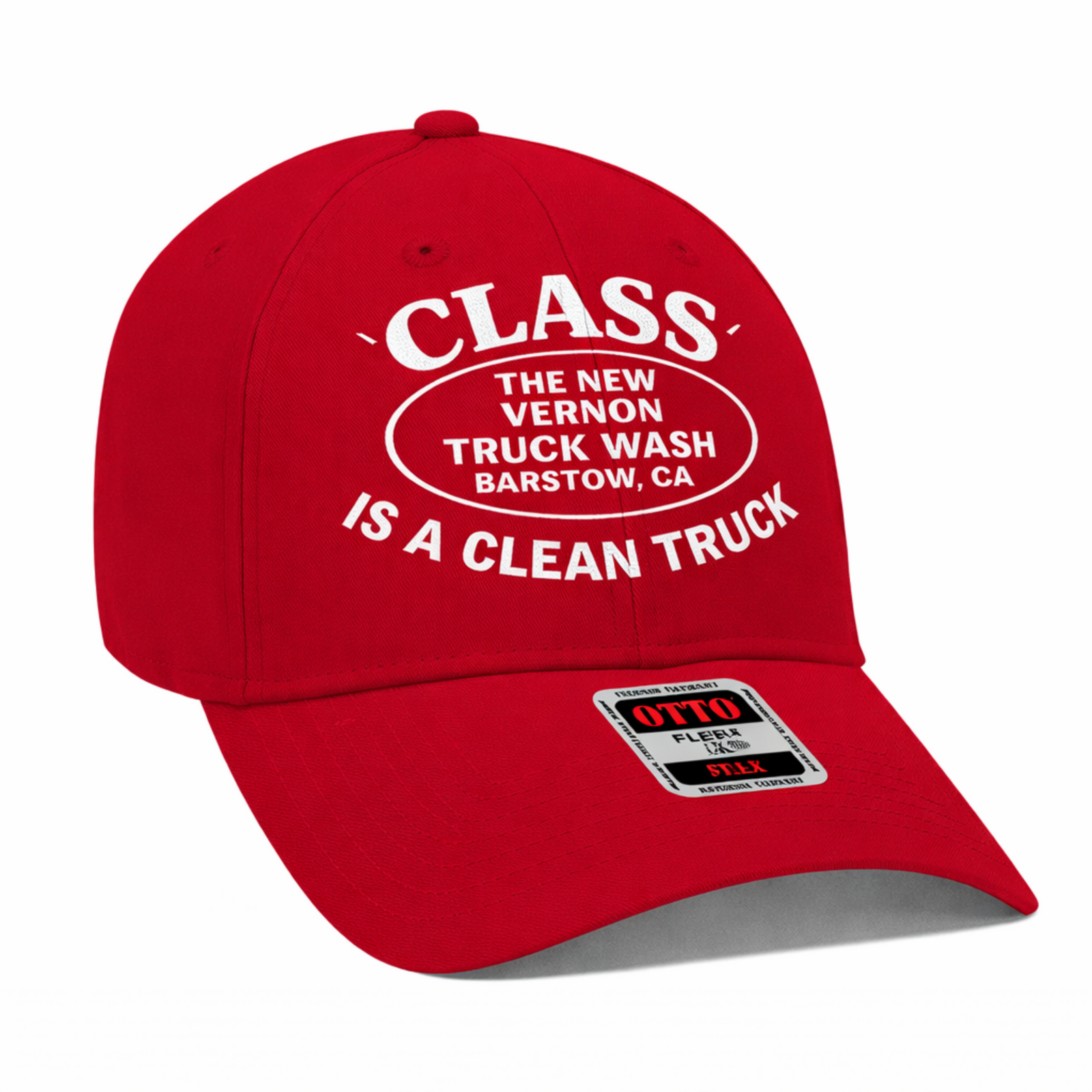 Flex Fit Hat in Red | The New Vernon Truck Wash