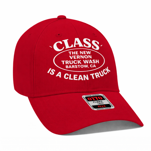 Flex Fit Hat in Red | The New Vernon Truck Wash