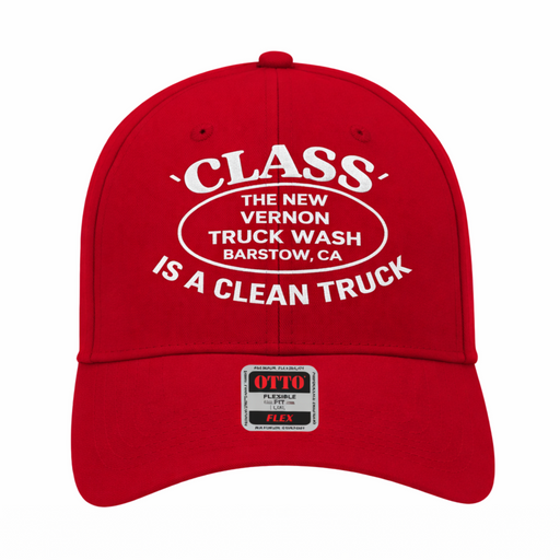 Flex Fit Hat in Red | The New Vernon Truck Wash