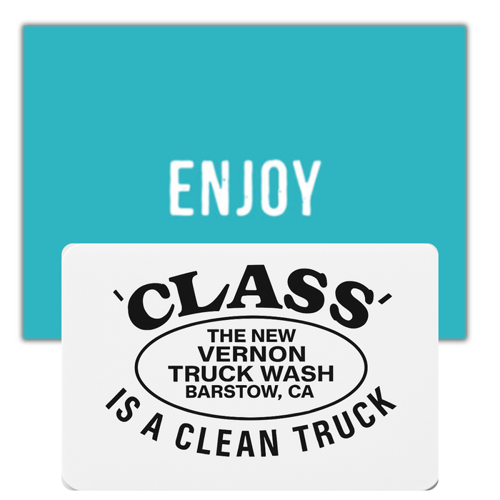 The New Vernon Truck Wash Gift Card | standard size | The New Vernon Truck Wash