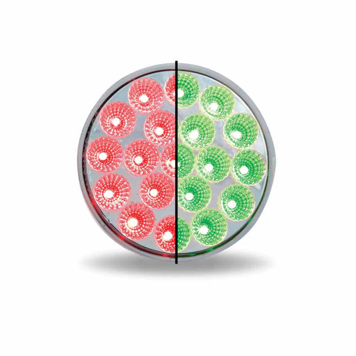 4 Inch Round Dual Revolution Stop Tail Turn Combo LED Light Red and Green | Trux Accessories
