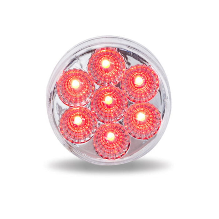 2.5 Inch Red Marker to White Auxiliary Round LED Light 7 Diodes | Trux Accessories