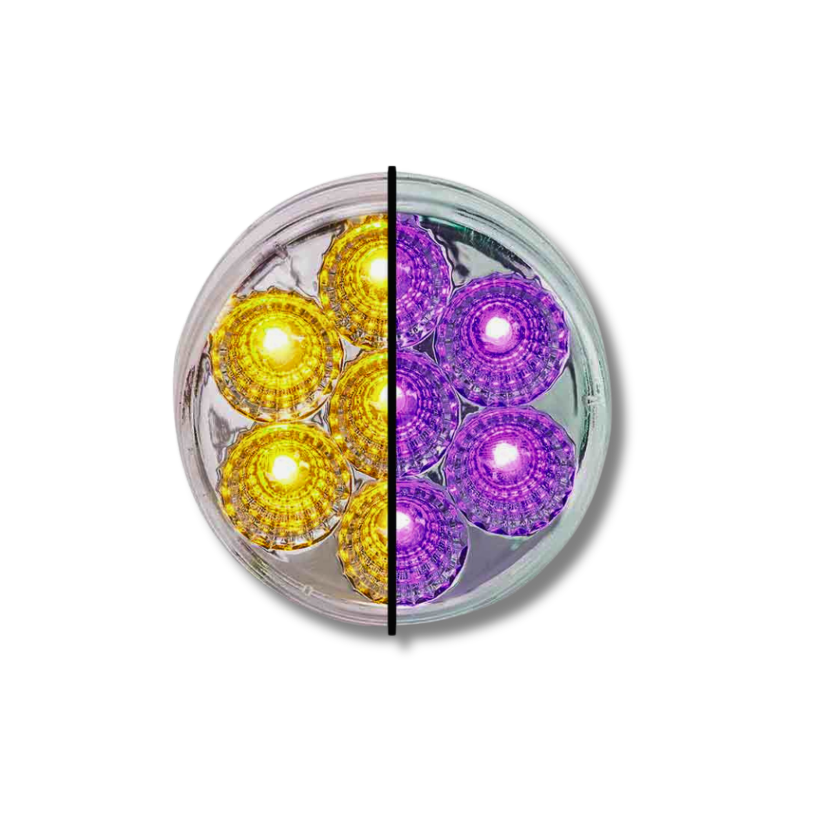 2 Inch Dual Revolution LED Light Amber to Purple | Trux Accessories