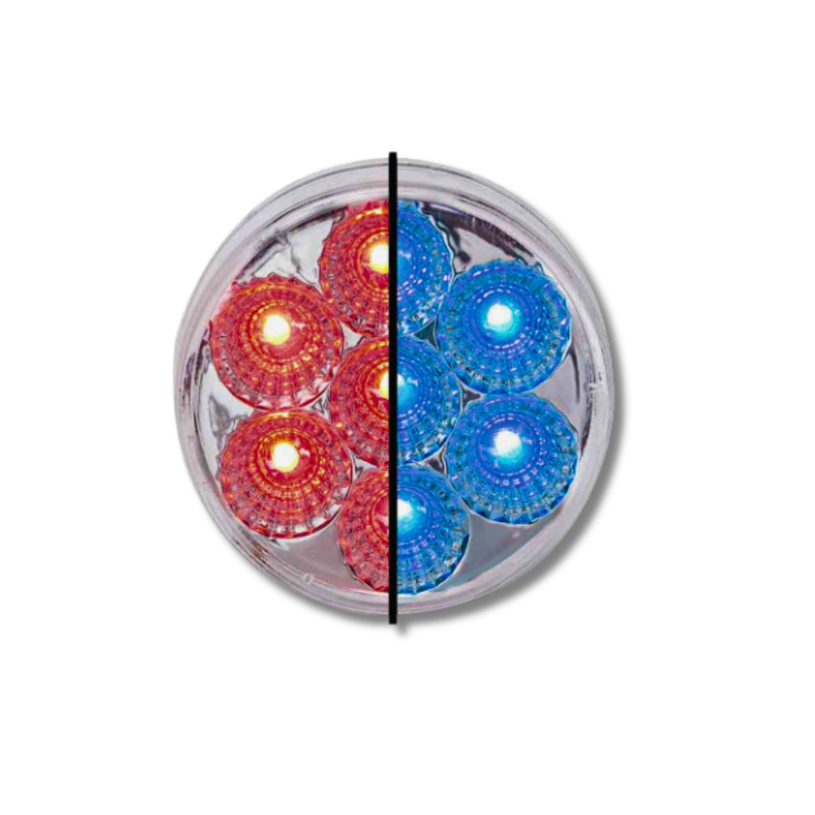 2 Inch Dual Revolution LED Light Red to Blue | Trux Accessories