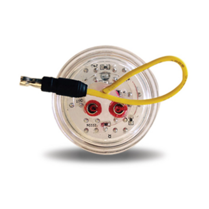 Trux Accessories 2 Inch Dual Revolution LED Light Red to Green | Rear View with Connectors - Trux Accessories