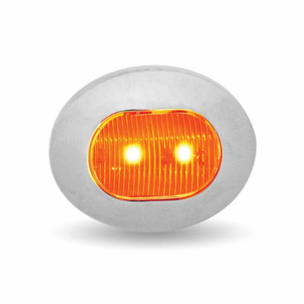 3/4 Inch Amber to Blue Dual Revolution Oval LED Light 2 Diodes | Trux Accessories