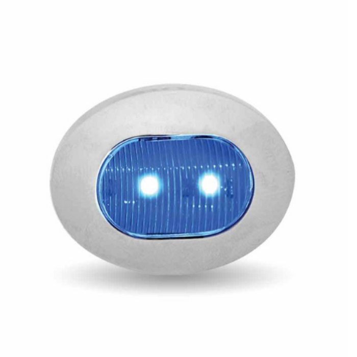 3/4 Inch Amber to Blue Dual Revolution Oval LED Light 2 Diodes | Trux Accessories