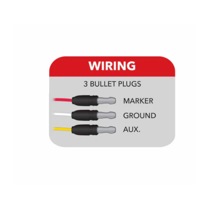 3/4 Inch Amber to White Dual Revolution Oval LED Button Light 2 Diodes | Trux Accessories