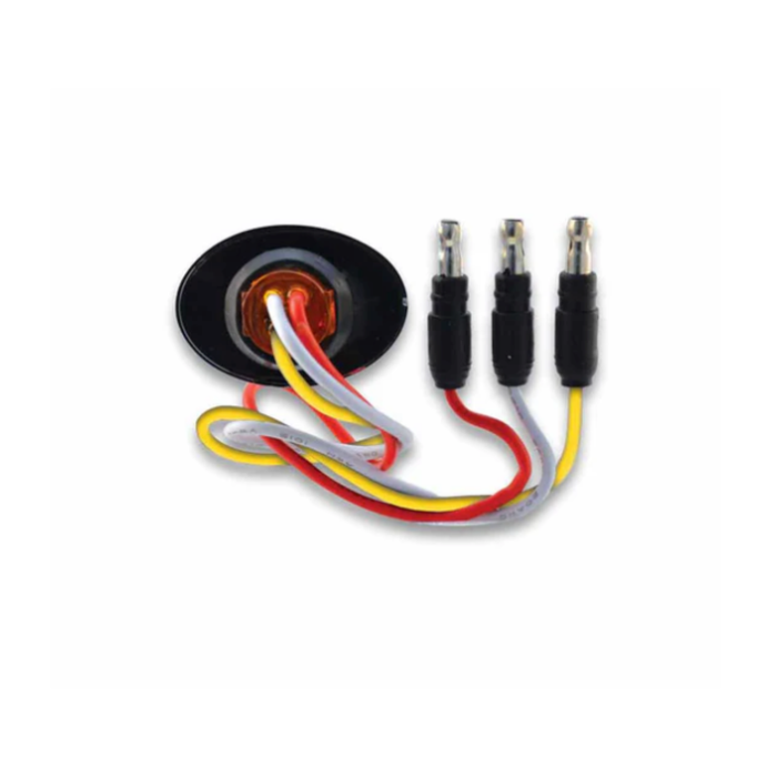 3/4 Inch Amber to White Dual Revolution Oval LED Button Light 2 Diodes | Trux Accessories