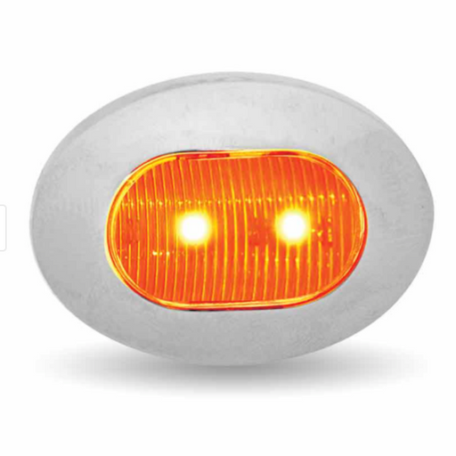 3/4 Inch Amber Oval LED Marker Light 2 Diodes DOT Compliant | Trux Accessories