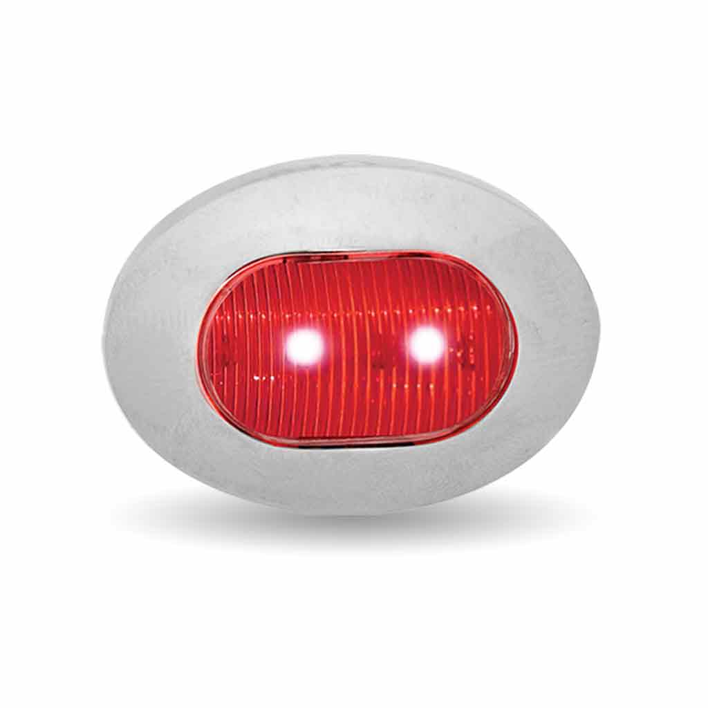 3/4 Inch Red Oval LED Marker Light 2 Diodes DOT Compliant | Trux Accessories