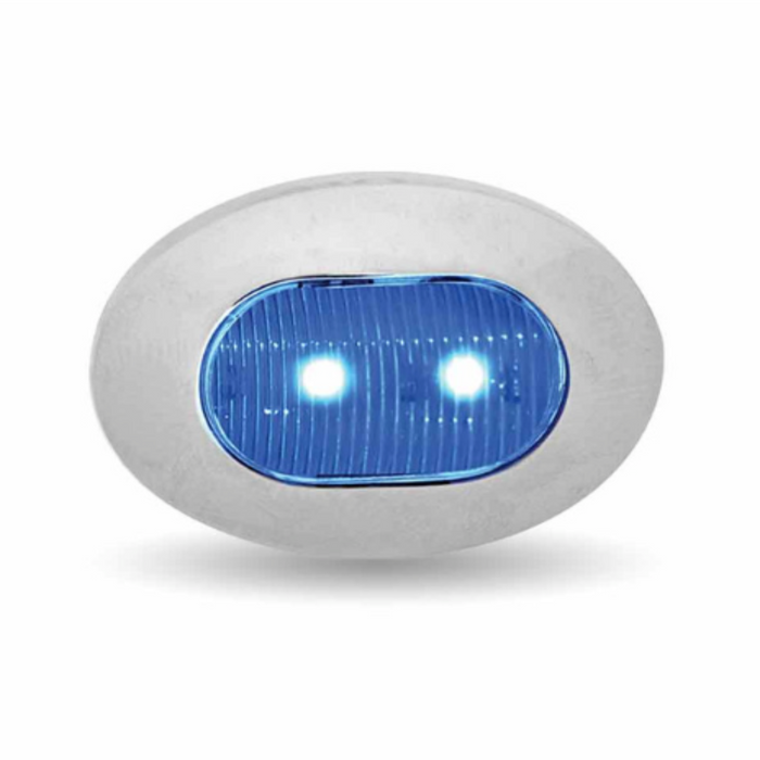 Red to Blue Dual Revolution Oval LED Marker / Auxiliary Light | 3/4″ | 2 Diodes | Trux Accessories