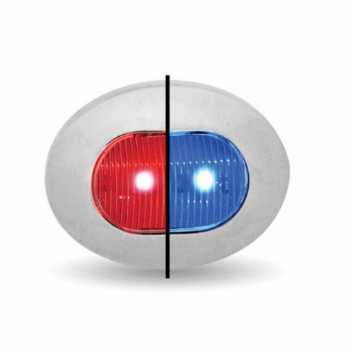 Red to Blue Dual Revolution Oval LED Marker / Auxiliary Light | 3/4″ | 2 Diodes | Trux Accessories