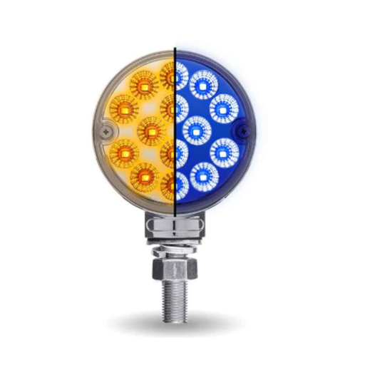 3 Inch Amber Red to Blue Dual Revolution Mini Double Face LED Light | Trux Accessories