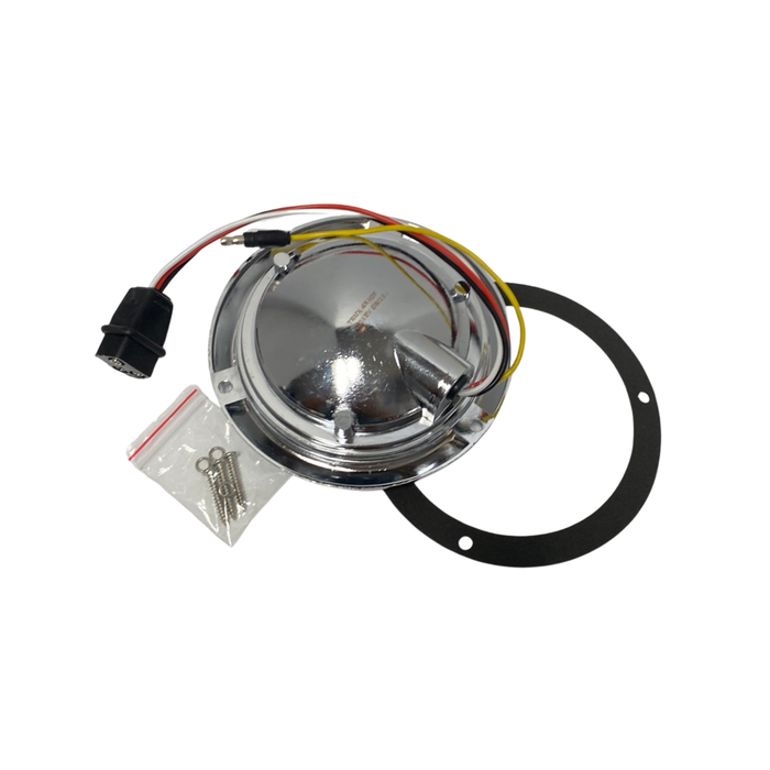 4 Inch Red Stop Turn Tail to White Backup Round Flange Mount LED Light 19 Diodes | Trux Accessories