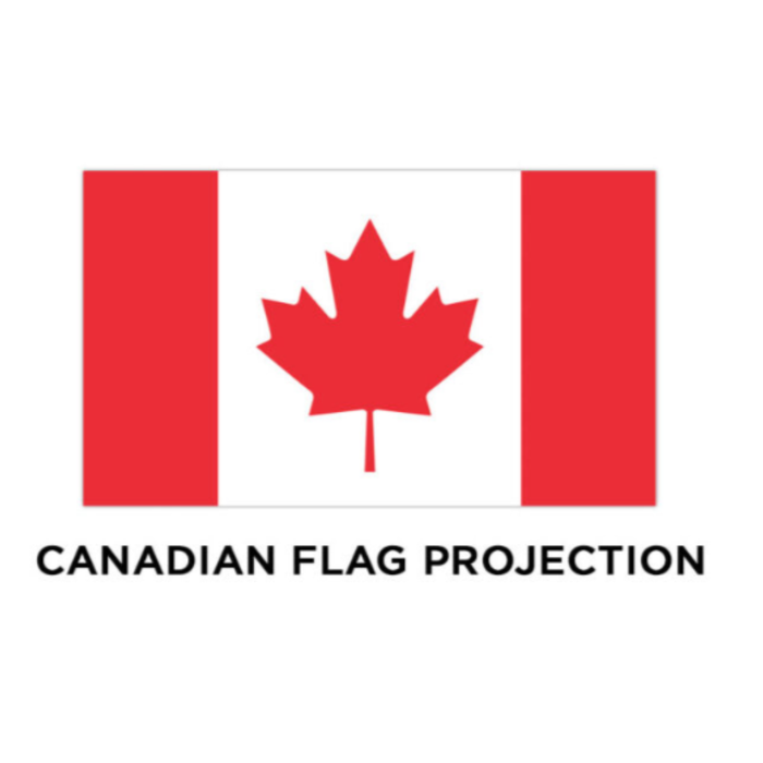 6 Color LED Projector Door Logo Light Canada Flag Rectangle Driver Side | Trux Accessories