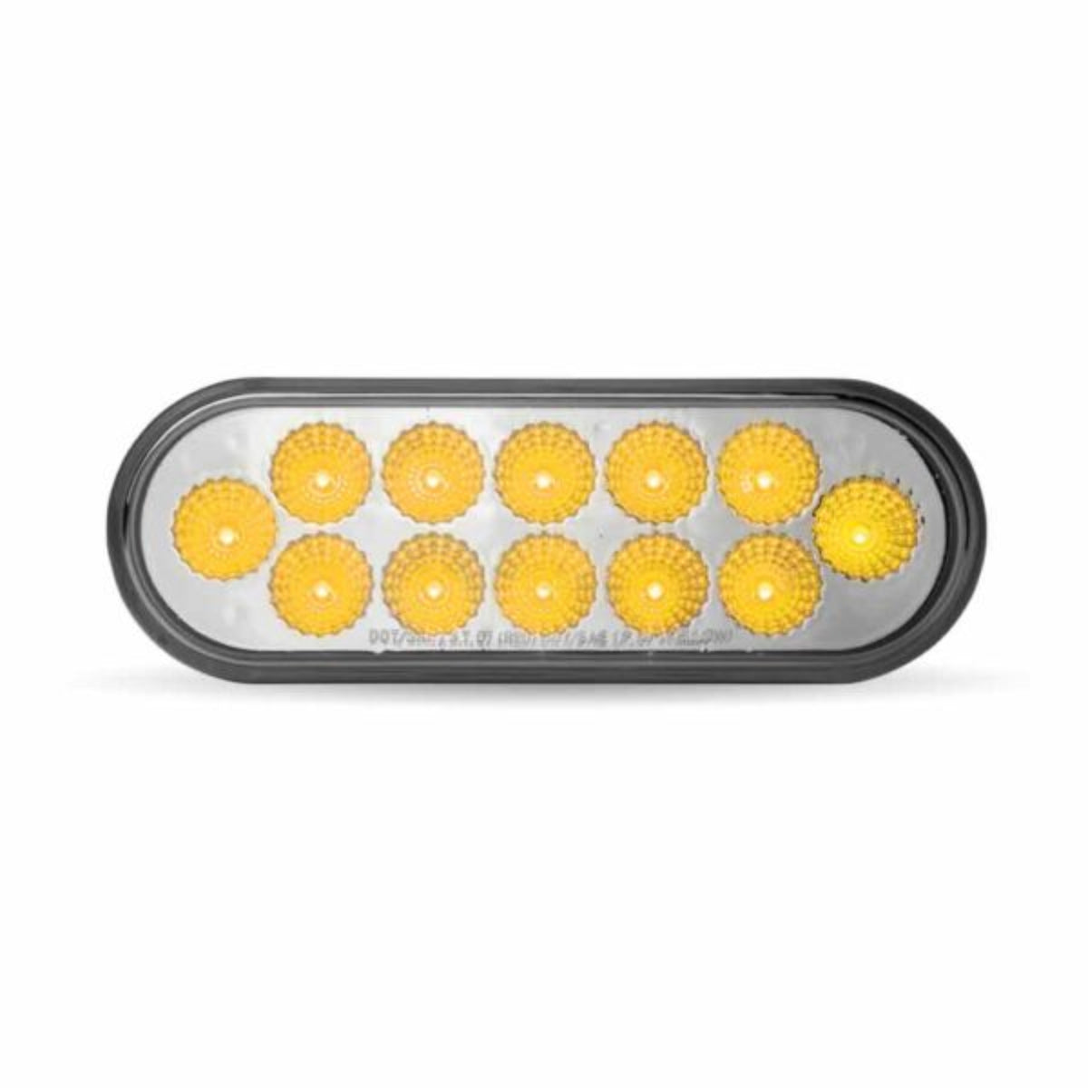 6 Inch Red Stop Turn Tail to Amber Strobe Oval LED Light 12 Diodes | Trux Accessories