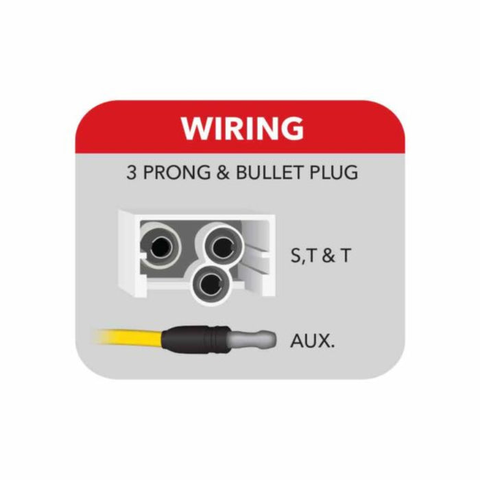 6 Inch Red Stop Turn Tail to Amber Strobe Oval LED Light 12 Diodes | Trux Accessories