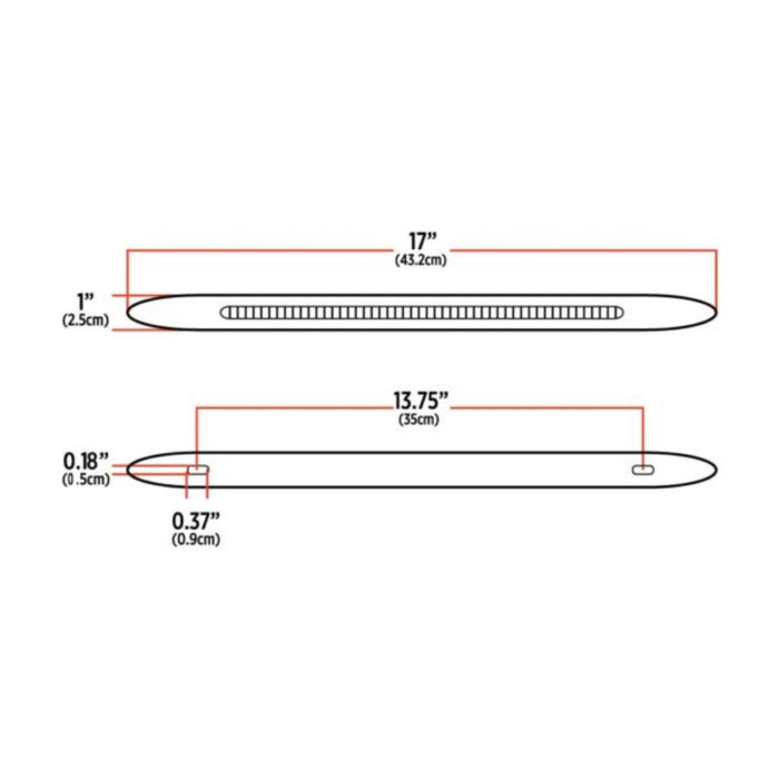 6 Inch Red Marker to White Auxiliary Slim Flatline LED Light 9 Diodes | Trux Accessories