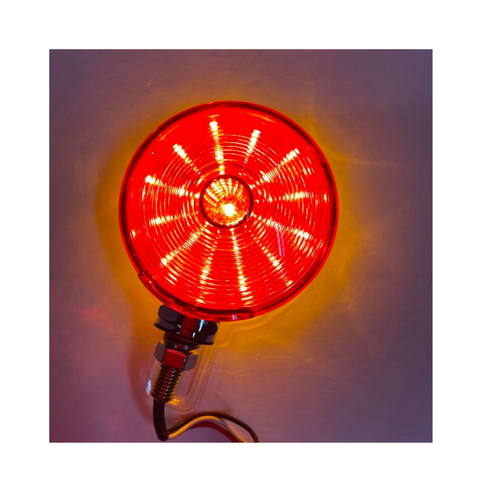 Amber / Red Turn Signal & Marker Ol-Skul Double Face Round LED Fender Light | Trux Accessories
