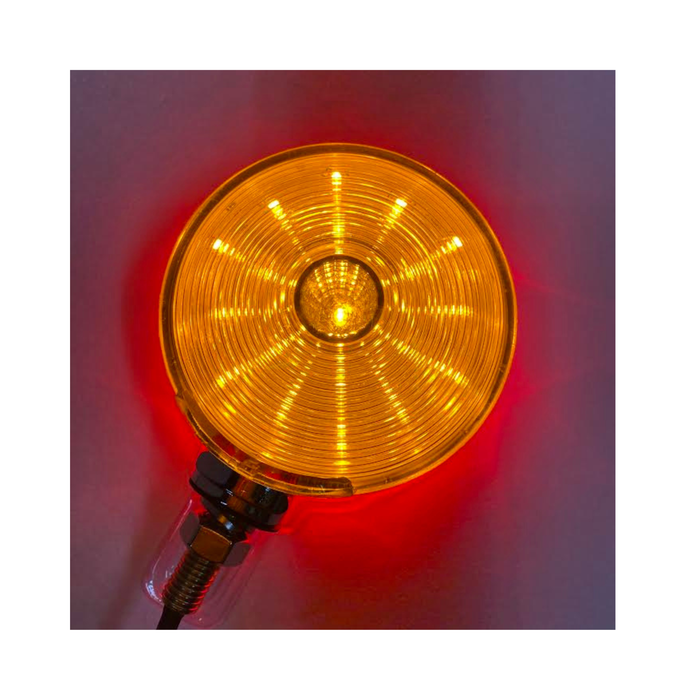 Amber / Red Turn Signal & Marker Ol-Skul Double Face Round LED Fender Light | Trux Accessories