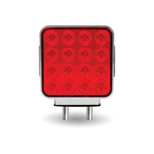 Double Post Amber Red Double Face Square Turn and Marker Light | Trux Accessories