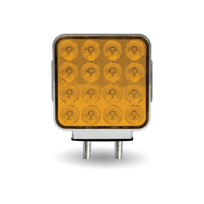 Double Post Amber Red Double Face Square Turn and Marker Light | Trux Accessories