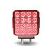 Amber Red Double Face Square Reflector LED Turn and Marker Light 38 Diodes Clear Lens | Trux Accessories