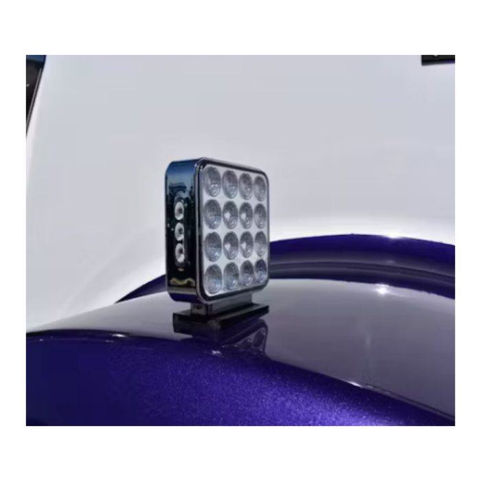 Amber Red Double Face Square Reflector LED Turn and Marker Light 38 Diodes Clear Lens | Trux Accessories