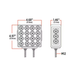 Amber Red Double Face Square Reflector LED Turn and Marker Light 38 Diodes Clear Lens | Trux Accessories