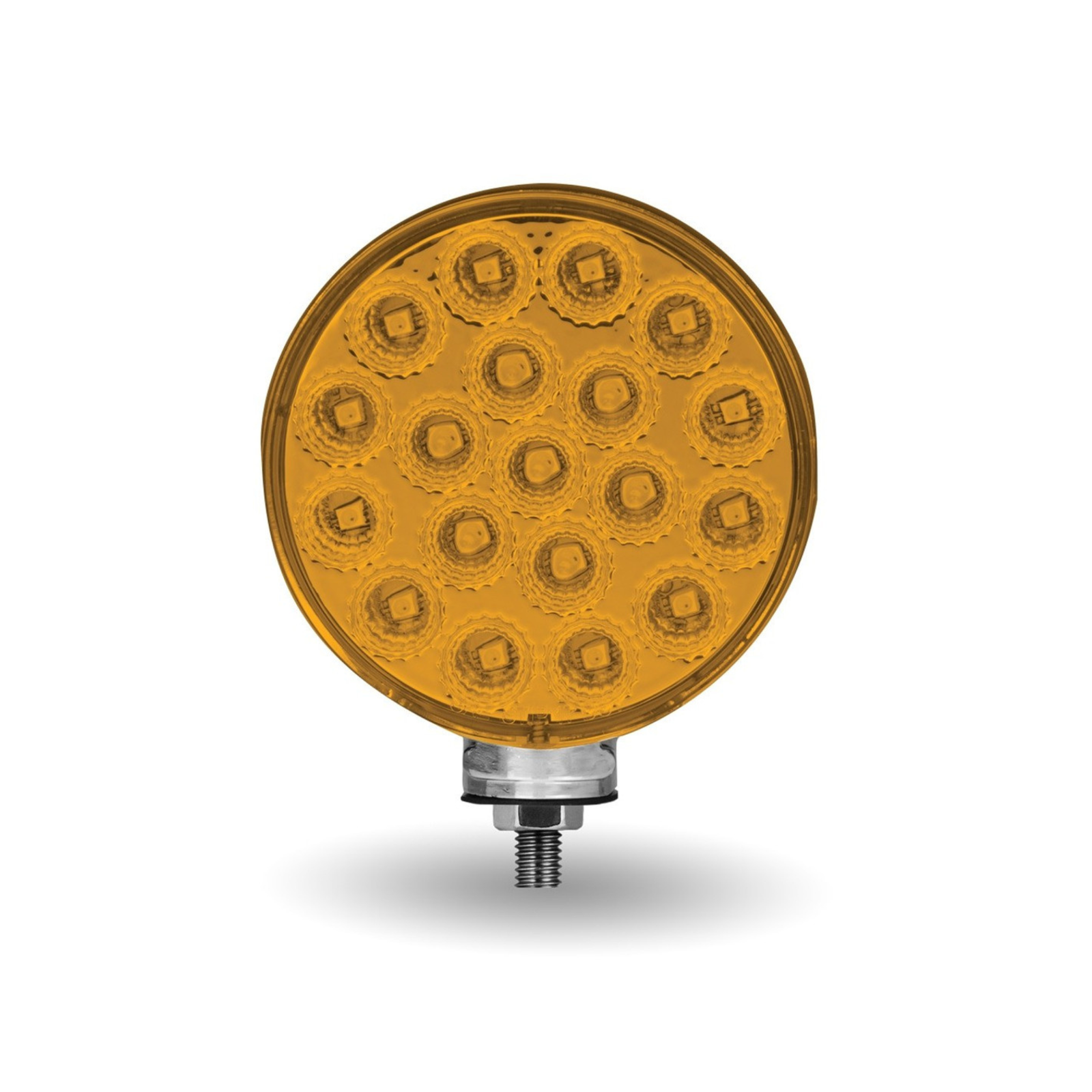 Amber Red Round Double Face LED Light with Reflector | Trux Accessories