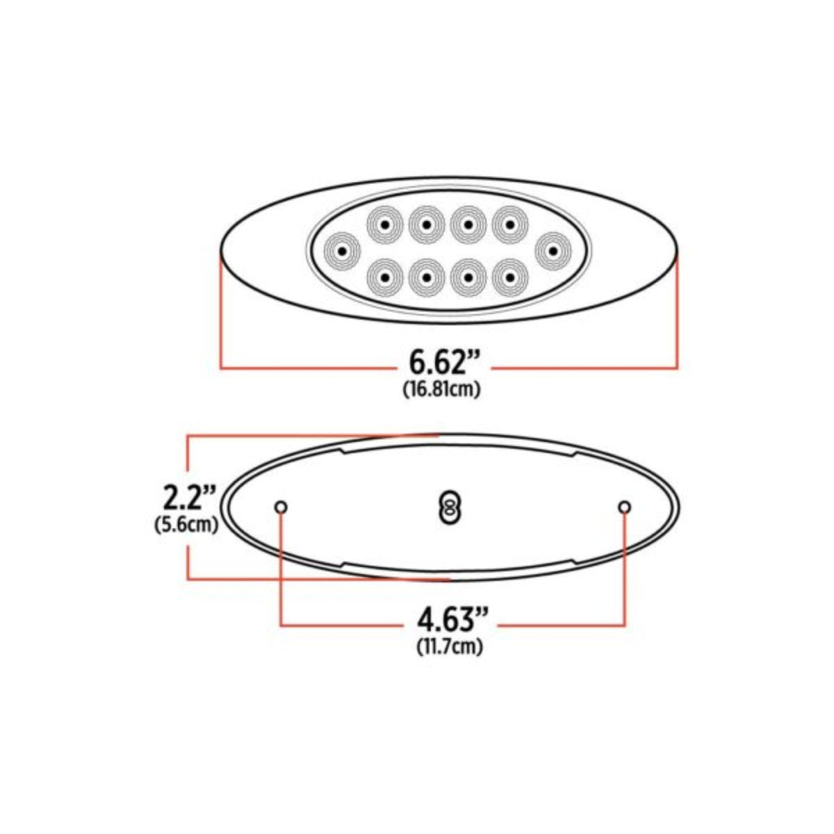 Clear Lens with Amber LEDs | Generation 4 Marker Light | 10 Diodes | Trux Accessories