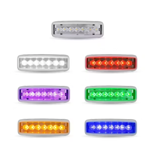 LED Interior Projector Dome Light 7 Color Chrome Cab and Sleeper | Trux Accessories