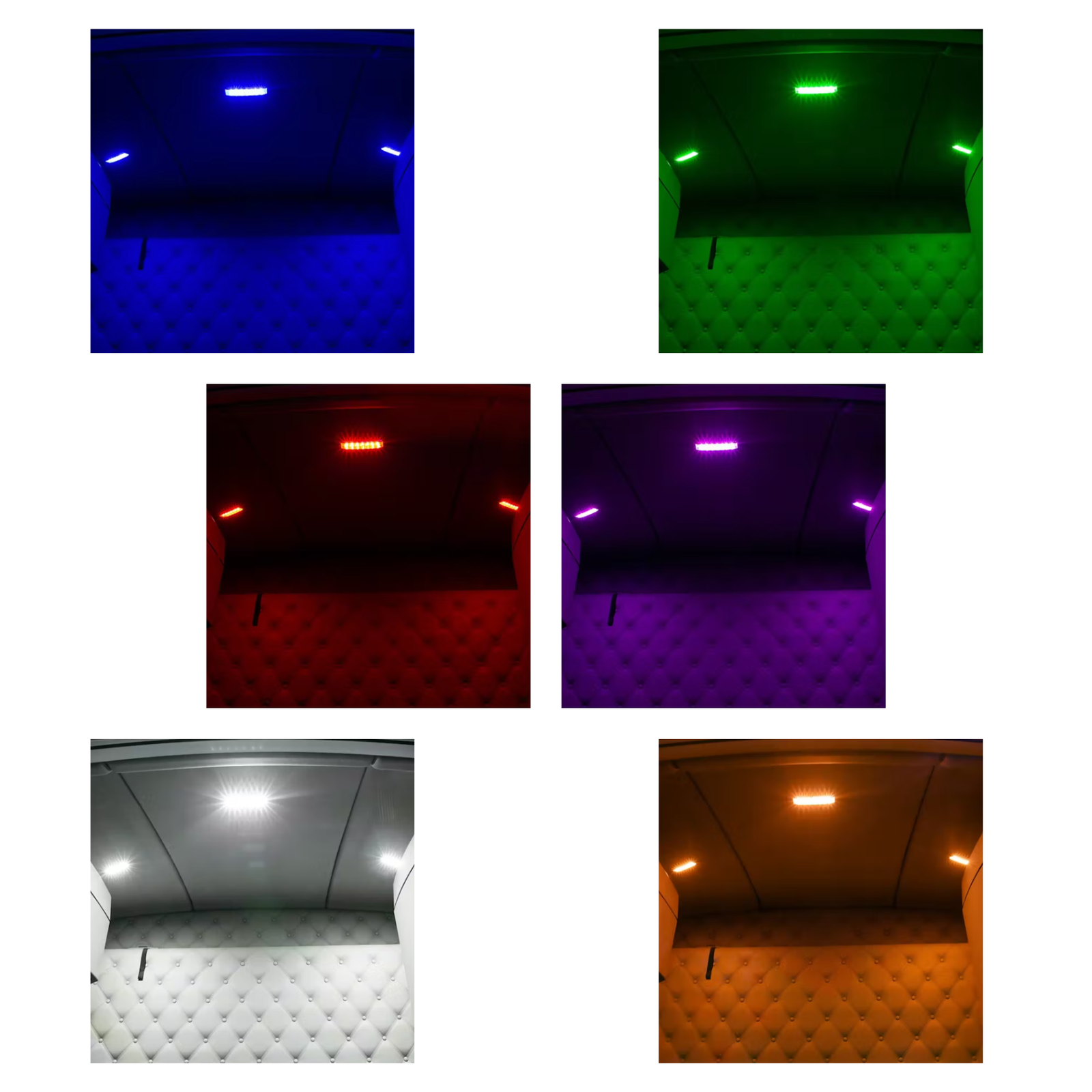 LED Interior Projector Dome Light 7 Color Chrome Cab and Sleeper | Trux Accessories