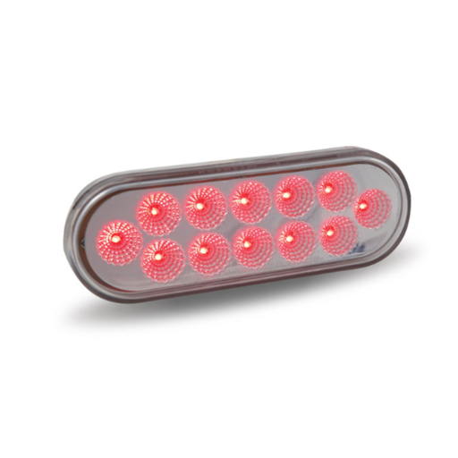 Oval Clear Red LED Stop Turn and Tail Light 12 Diodes | Trux Accessories