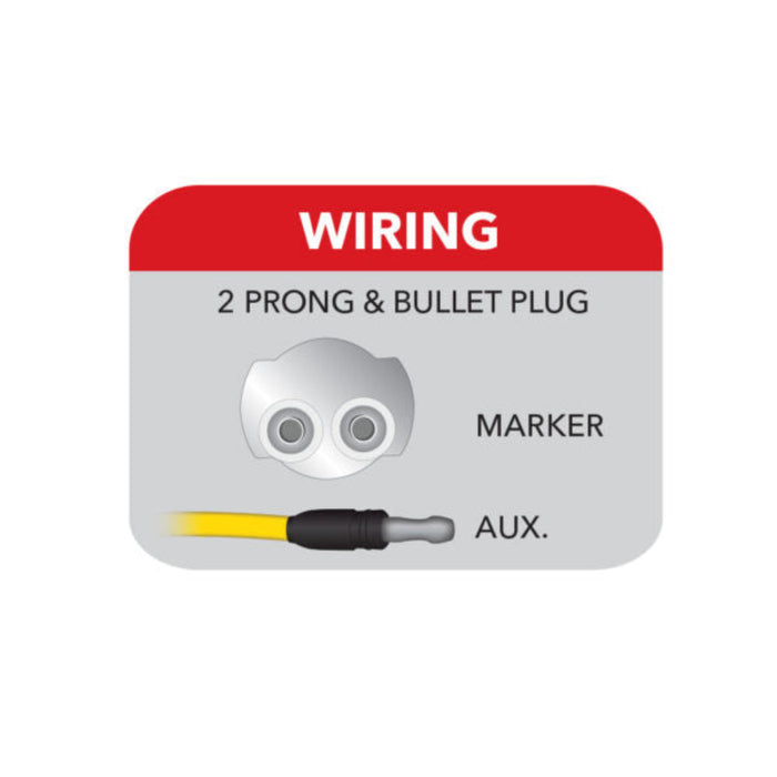 Red Marker to White Auxiliary Round LED Light 7 Diodes | Trux Accessories
