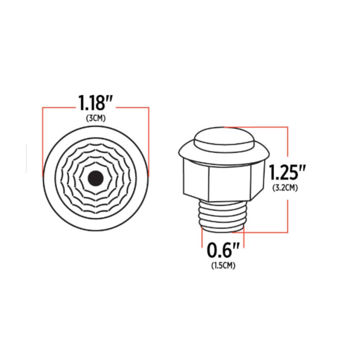 Three Quarter Inch Amber to White Dual Revolution Reflector LED Light | Trux Accessories