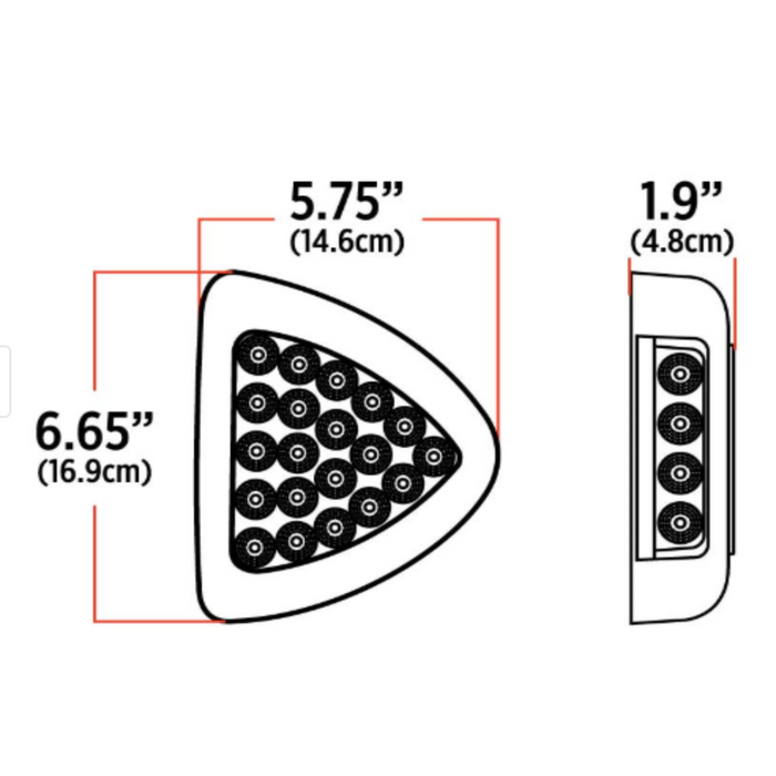 Clear Amber LED Peterbilt Headlight Turn Signal & Marker Light | 24 Diodes | Trux