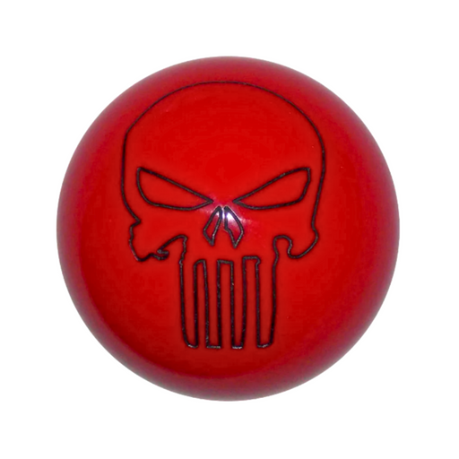 Brake Knob | Engraved Punisher Logo Red | Twisted Shifterz