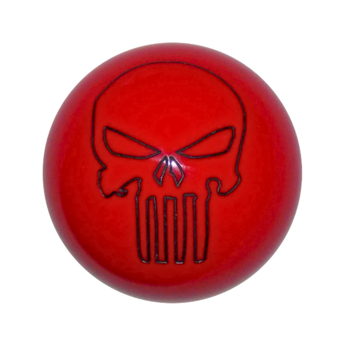 Brake Knob | Engraved Punisher Logo Red | Twisted Shifterz