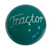 Brake Knob | Glitter Engraved Tractor White V1 Teal | Twisted Shifterz