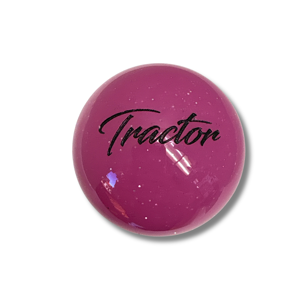 Brake Knob | Glitter Engraved Tractor White V2 Pink | Twisted Shifterz