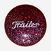 Brake Knob | Glitter Engraved Trailer Silver V1 Red | Twisted Shifterz