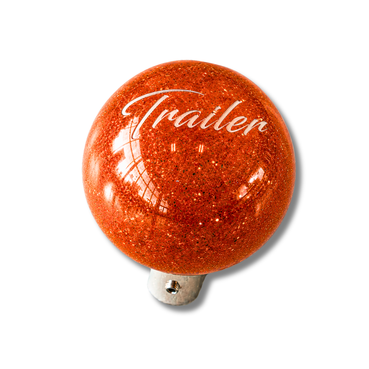 Brake Knob | Glitter Trailer White V2 Orange | Twisted Shifterz