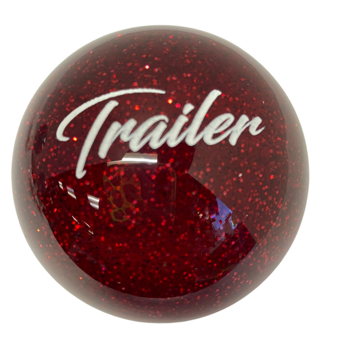 Brake Knob | Glitter Trailer White V2 Red | Twisted Shifterz