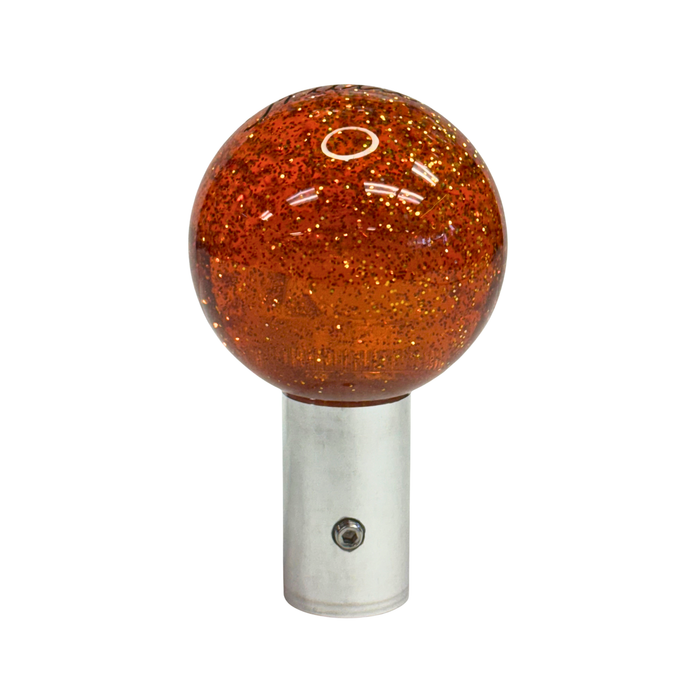 Glitter Brake Knob Black V1 Orange | Twisted Shifterz