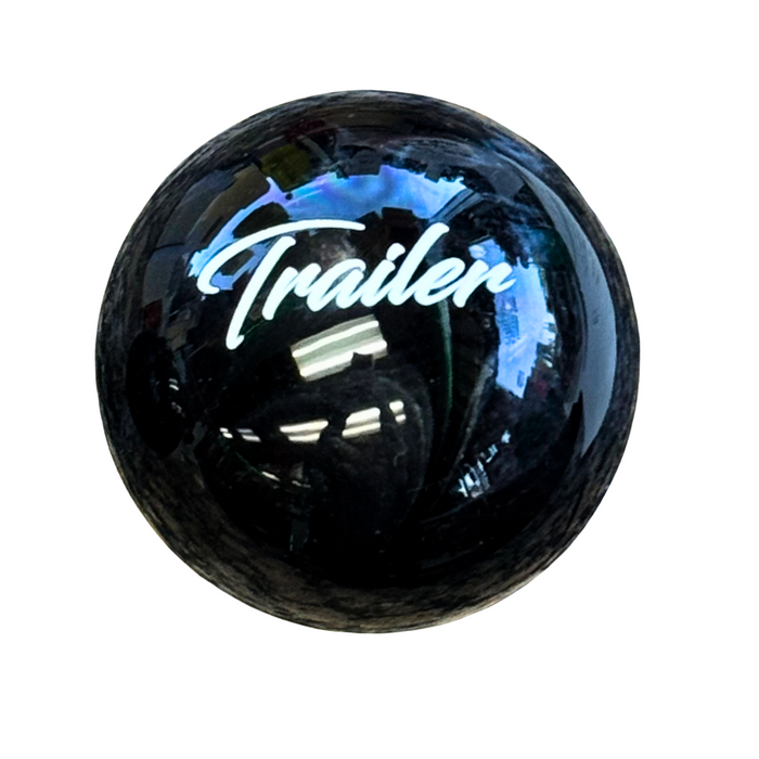 Brake Knob | Pearl Engraved "Trailer" V2 Black White | Twisted Shifterz