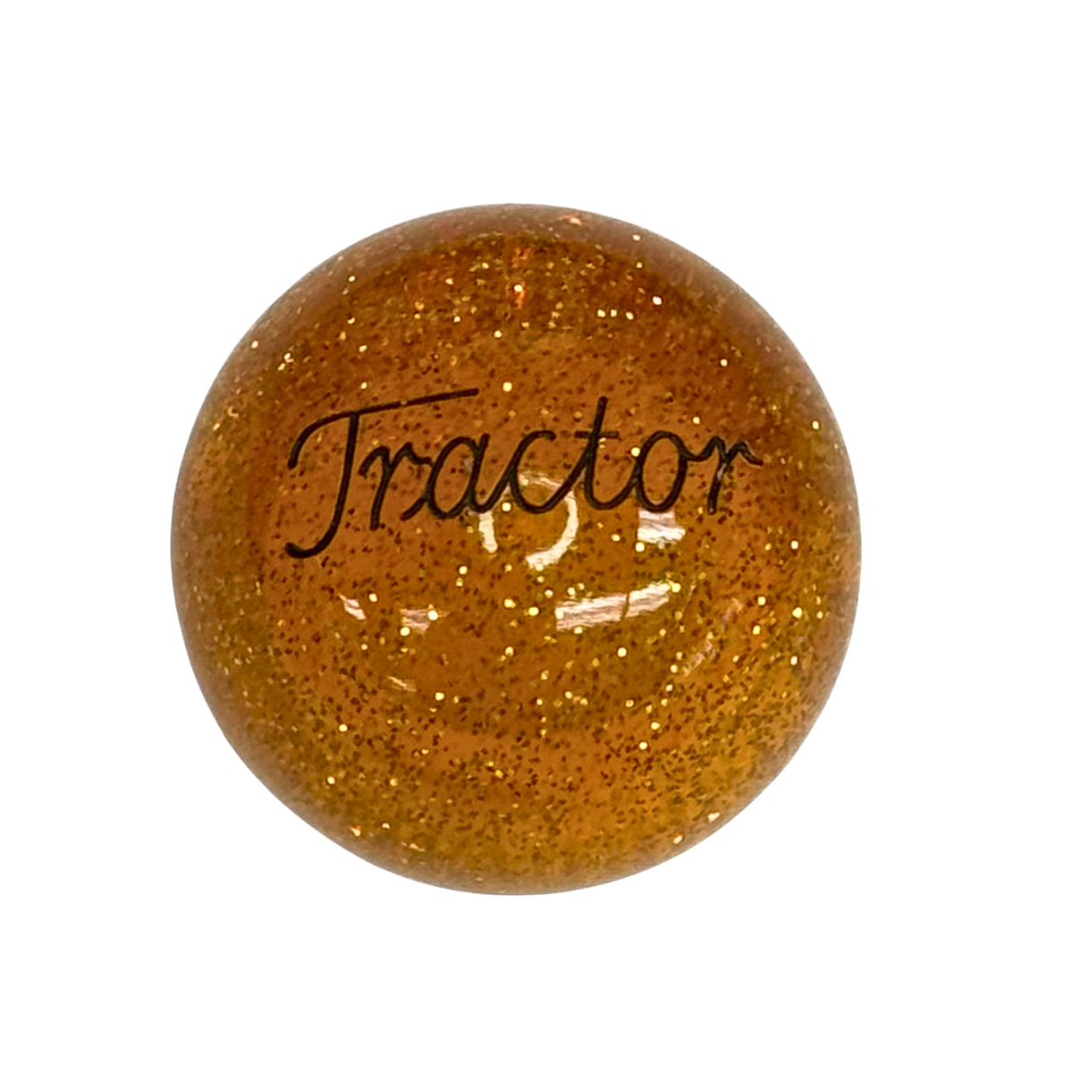 Glitter Brake Knob Tractor Black V1 Amber | Twisted Shifterz