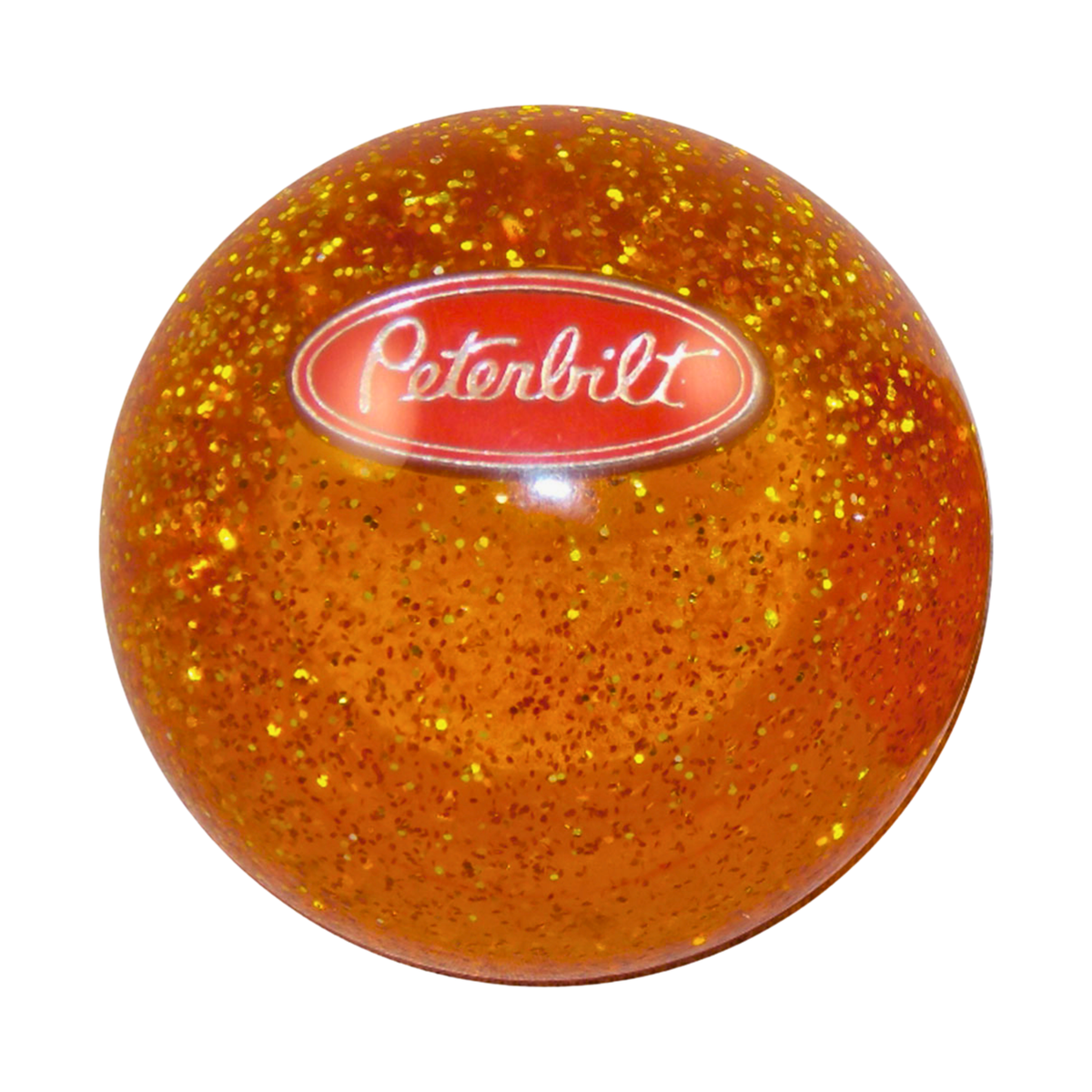 Peterbilt Glitter Brake Knob Amber | Twisted Shifterz