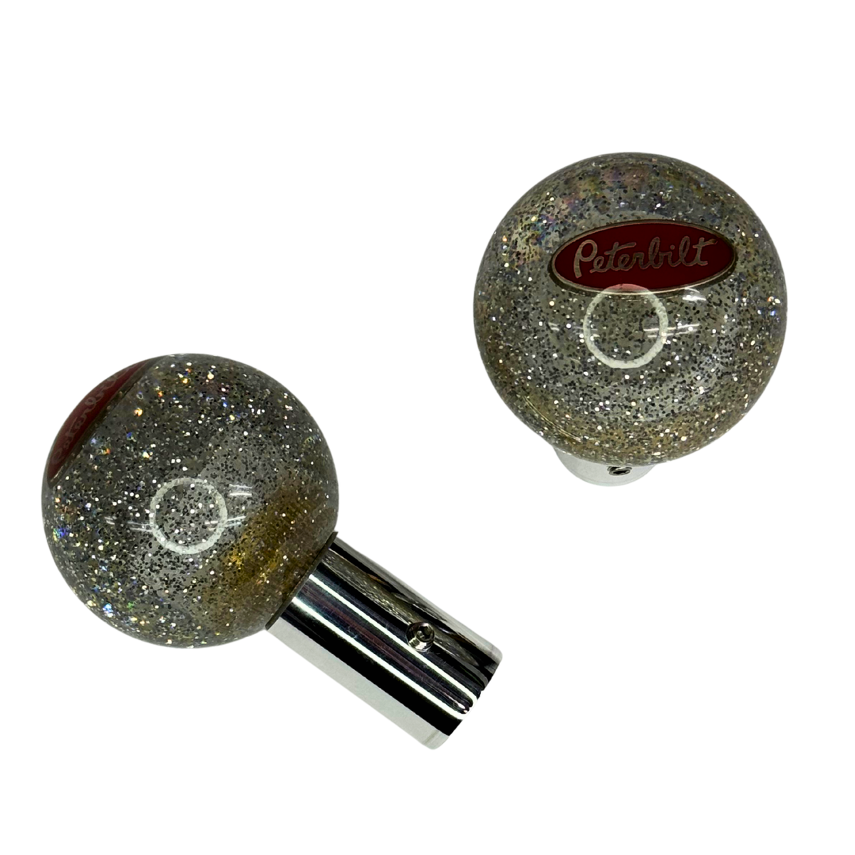 Peterbilt Glitter Brake Knob Clear | Twisted Shifterz